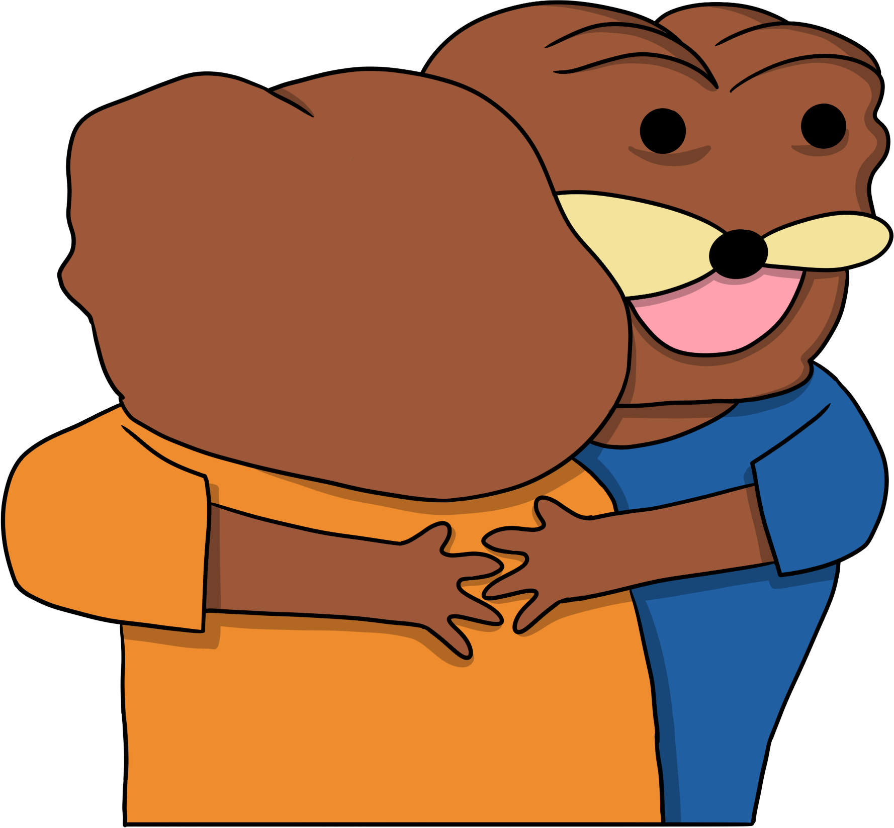 Two Spurdos hugging